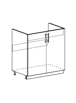 Модуль Дина Н 800 2 дв мойка накладная