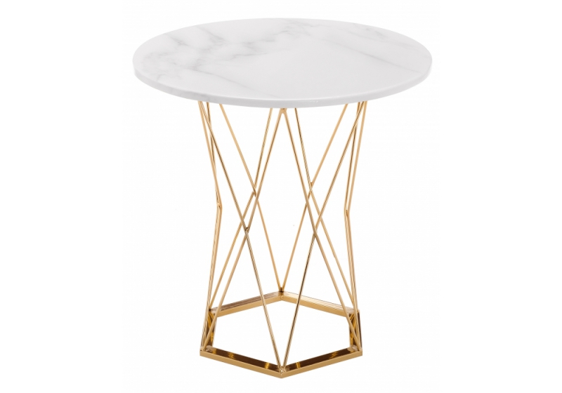 Стол Медан white / gold