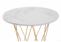Стол Медан white / gold